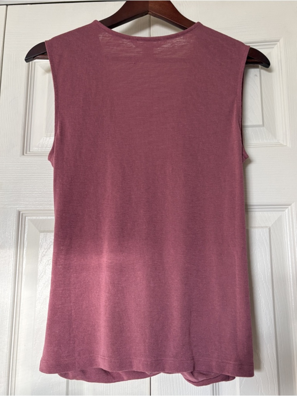 Athleta Breezy Wrap Tank Top in Pink Mauve Size Small | Athleisure Lounge Wear - Picture 3 of 8